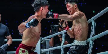 Jojo terpaksa akur tewas di tangan petarung Jepun, Shimon Yoshinari sekaligus  gagal melakar kemenangan ketiga berturut-turut di kejohanan antarabangsa itu-IHSAN ONE CHAMPIONSHIP