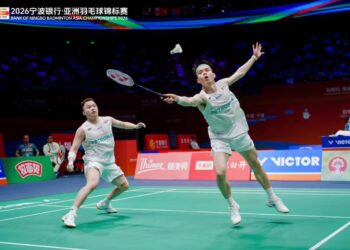 Aaron-Wooi Yik gagal pertahan gelaran yang dimenangi mereka edisi lalu selepas tersingkir pada suku akhir Kejohanan Badminton Asia di Ningbo, China, hari ini. - Ihsan BAM