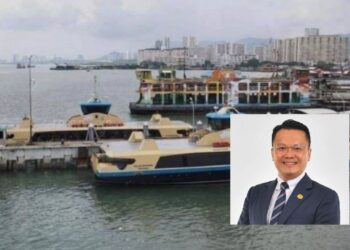 KADAR tambang perkhidmatan feri Pulau Pinang dikekalkan tanpa sebarang surcaj bahan bakar. - GAMBAR HIASAN