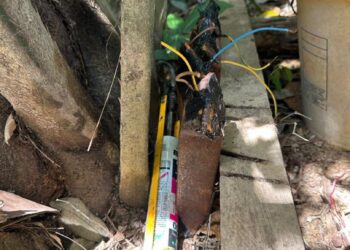 BOM ikan yang ditemukan di pangkalan haram Nusi, Tanah Merah, Kelantan semalam. - IHSAN PGA