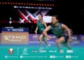 Ong Xin Yee-Carmen Ting berjaya mengheret juara dunia, Liu Sheng Shu-Tan Ning sehingga ke set penentuan pada suku akhir Piala Uber di Horsens, Denmark, hari ini. - Gambar Ihsan BAM