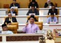 SAARANI Mohamad ketika Sidang Dewan Undangan Negeri (DUN) Perak di Bangunan Perak Darul Ridzuan, di Ipoh hari ini.