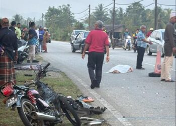 WARGA emas dan cucu saudaranya maut dalam kemalangan di Jalan Padang Sanai, Kuala Nerang di Padang Terap.