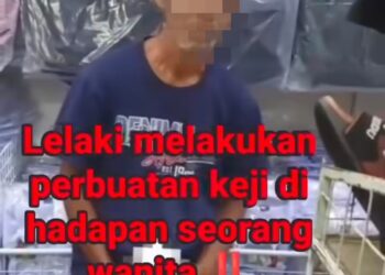 SEORANG lelaki dirakam melakukan perbuatan tidak senonoh terhadap seorang pekerja pasar raya di Gerik semalam.