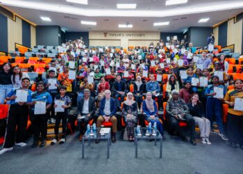PROGRAM Projek BacaBaca Celebrates the Transformative Reading Journet of 100 Childrens, di Taylor Lakeside Campus, di sini hari ini. UTUSAN/SHIDDIEQIIN ZON