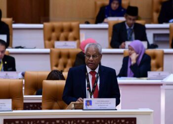A. SIVANESAN pada persidangan Dewan Undangan Negeri (DUN) Perak hari ini.