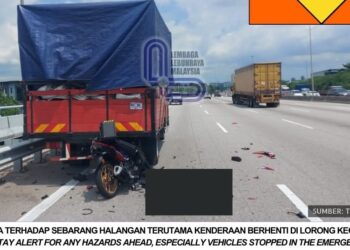 Penunggang maut langgar lori