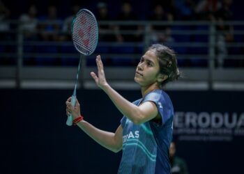 K. Letshanaa gagal meneruskan kemaraan selepas tewas kepada Hina Akechi pada suku akhir Malaysia Masters 2026 di Unifi Arena, Kuala Lumpur, hari ini. - UTUSAN/IQBAL ROSLI