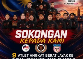 SEMBILAN atlet angkat berat negara layak ke Sukan Komanwel 2026 di Glasgow pada Julai ini-IHSAN PABM