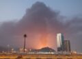 KEBAKARAN berlaku didakwa akibat serangan Iran di loji minyak Fujairah awal Mac lalu. - AFP