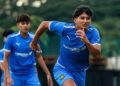 Sesi latihan skuad bawah 19 kebangsaan sebelum mereka berlepas ke Medan untuk Kejohanan Piala ASEAN (AFF) B-19 menentang Singapura, esok. - IHSAN FAM