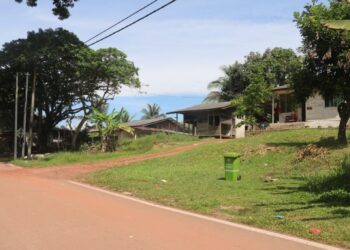 KEADAAN Bandar Melati di Muadzam Shah, Rompin, Pahang tiada ciri-ciri sebuah bandar dengan hanya deretan rumah bagi meneruskan survival kawasan pembangunan Lembaga Kemajuan Pahang Tenggara (DARA). - UTUSAN/SALEHUDIN MAT RASAD