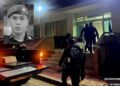 PIHAK berkuasa menjalankan siasatan di Balai Polis Saiburi, Pattani, Thailand yang diserang kumpulan bersenjata menyebabkan Sarjan Mejar Nattawut Surarat (gambar kecil) terbunuh.