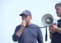 TAKIYUDDIN Hassan berucap pada Himpunan Aman Pesawah di Kampung Alor Setoi di Alor Setar, Kedah semalam.