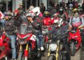 NAZIR Hussin Akhtar Hussin bersama peserta bersedia untuk konvoi Ducati We Ride As One 2026 di Kuala Lumpur semalam.