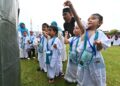 MURID Tadika Pintar Al-Quran Muip Daerah Kuantan menyertai Program Simulasi Haji Cilik di padang Majlis Bandaraya Kuantan, Pahang semalam. -UTUSAN/SHEIKH AHMAD RAZIF