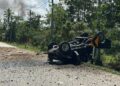 KEADAAN lokasi letupan bom di Jalan Sungai Golok-Waeng di Narathiwat, Thailand hari ini.