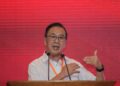 DOMINIC Lau Hoe Chai ketika berucap pada Konvensyen Ulang Tahun ke-58 Parti Gerakan Rakyat Malaysia di Menara PGRM, Kuala Lumpur di sini, hari ini. - UTUSAN/SYAKIR RADIN