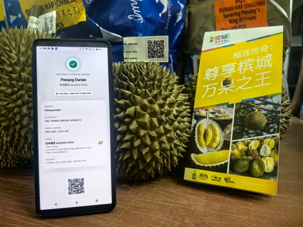 Kod QR jamin ketulenan durian Pulau Pinang