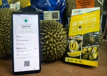 SISTEM pengesahan kod QR yang diperkenalkan Persatuan Pekebun Buah-Buahan Pulau Pinang bagi menjamin ketulenan setiap durian keluaran negeri itu.