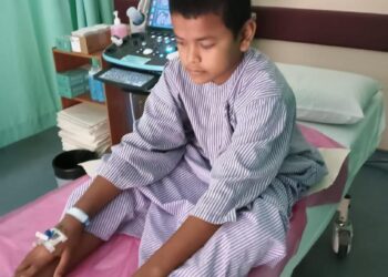 MUHAMAD Yunus Nasir dirawat di Hospital Raja Perempuan Zainab II (HRPZ II), Kota Bharu, Kelantan. - IHSAN KELUARGA
