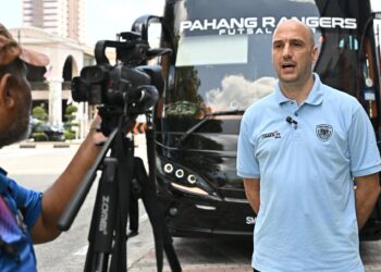 ALONSO ketika ditemui pada Majlis Menandatangani MOU antara Pahang Rangers bersama Sanwa Tours dan Physio Hero di Kuantan, Pahang.