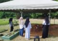 JENAZAH Nurfisya Zulkifly dikebumikan di Tanah Perkuburan Islam Kampung Periang, Enggor di Kuala Kangsar, Perak, semalam.
