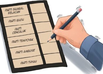 PENGUNDI berhadapan   dllema jika terlalu banyak parti bertanding pilihan raya. – GAMBAR HIASAN
