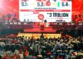 ANWAR Ibrahim berucap di hadapan lebih 9,000 ahli parti komponen ketika menyampaikan amanat
sempena Konvensyen PH 2026 di Pusat Konvensyen Antarabangsa Persada, Johor Bahru, Johor semalam.
– UTUSAN/RAJA JAAFAR ALI