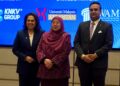 TIMBALAN Menteri Perdagangan Dalam Negeri dan Kos Sara Hidup, Datuk Dr Fuziah Salleh (tengah) bersama Pengerusi Kumpulan KNKV, Datuk Seri Zurainah Musa (kiri) dan Ketua Pegawai Eksekutif Kumpulan KNKV, Prof. Adjung Adam Richman ketika hadir pada program Seven Mega Growth Strategies 2026 di Kuala Lumpur semalam.