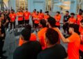 KIM Pan Gon bersama skuad Selangor FC menjelang aksi separuh akhir kedua Kejuaraan Kelab ASEAN (ACC) menentang Nam Dinh di Stadium Thien Truong, malam ini. - IHSAN SELANGOR FC