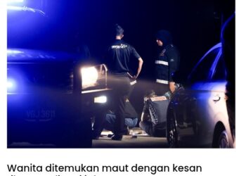 TANGKAP layar laporan Utusan Malaysia mengenai penemuan mayat seorang wanita di Ketereh, Kelantan.