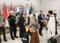 TENGKU Mohd. Dzaraif Raja Abdul Kadir dan Ketua Rombongan Haji Malaysia, Mohd. Hisham Harun menyambut ketibaan 276 jemaah haji KT48 di Lapangan Terbang Antarabangsa King Abdulaziz, Jeddah.