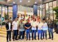Timbalan Menteri Pembangunan Usahawan dan Koperasi (KUSKOP), Datuk Mohamad Alamin (empat kiri) bergambar bersama barisan kepimpinan Dewan TERAJU selepas selesai sesi perbincangan di sebuah hotel di Johor Bahru.