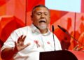 AMINOLHUDA Hassan berucap sempena Konvensyen Pakatan Harapan 2026 di Pusat Konvensyen Antarabangsa Persada Johor. UTUSAN/RAJA JAAFAR ALI