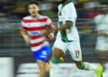 PEMAIN Kuching City, Jerome Etame muncul wira pasukan apabila meledak gol kemenangan ketika menewaskan Kuala Lumpur City FC 1-0 dalam aksi liga di laman sendiri, hari ini. - Liga Bolasepak Malaysia