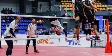 PASUKAN Sepak Takraw Malaysia beraksi ketika menentang pasukan India pada aksi terakhir Kumpulan C acara kuadran pada Kejohanan Piala Dunia Sepak Takraw 2026-UTUSAN/SHIDDIEQIIN ZON