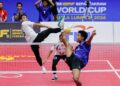 SKUAD negara yang dibarisi Mohammad Syahir Rosdi, Muhammad Haziq Hairul Nizam, Mohamad Azlan Alias, Muhammad Noraizat Mohd Nordin dan Farhan Adam gagal ke separuh akhir selepas tewas kepada Myanmar 2-0, di Stadium Titiwangsa, di sini hari ini.-UTUSAN/ SHIDDIEQIIN ZON