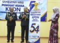 MOHD. Hazimin Jamaludin melancarkan Sambutan Hari Penguat Kuasa KPDN di Dewan Datuk Md. Hassim Wisma Kastam, Ayer Keroh, Melaka, hari ini. - UTUSAN/AMRAN MULUP