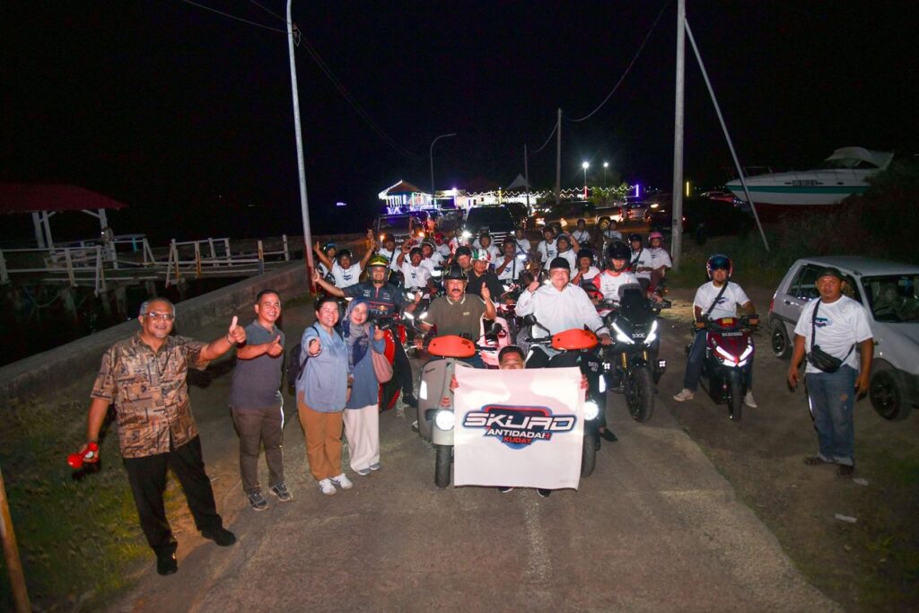 Belia Kudat sertai konvoi bermotor sebar mesej antidadah