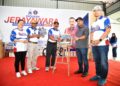 RUSLIN Jusoh (tengah) sewaktu merasmikan kempen Jerayawara Skuad Antidadah Dua Roda sempena dengan Program Jelajah Aspirasi Bebas Dadah (JABD) 2026 di Pulau Banggi, Sabah, hari ini.