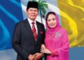 RAMLI Ngah Talib dan isteri, Raja Noora Ashikin Raja Abdullah.-GAMBAR/FACEBOOK RASMI TYT PULAU PINANG