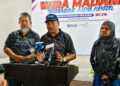ZakariaShaaban di sidang akhbar Program Jelajah Wira MADANI Semarak Aidiladha JIM Tahun 2026 di Depot Imigresen Sementara Milennium, di sini hari ini.