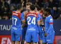 PEMAIN Atletico Madrid meraikan kejayaan mereka menewaskan Osasuna 2-1 dalam aksi liga, semalam. - AFP
