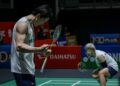 CHEN Tang Jie-Toh Ee Wei meraikan kejayaan mara ke pusingan suku akhir pada aksi pusingan kedua Kejohanan Badminton Malaysia Masters 2026 di Unifi Arena, Bukit Jalil di sini, hari ini. - UTUSAN/IQBAL ROSLI