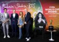 PENYANYI Colombia, Shakira (dua dari kanan) bersama Presiden FIFA, Gianni Infantino (paling kanan) dilihat bergambar bersama pada majlis Global Citizen Now di New York, semalam. - AFP