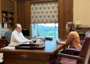 SANDREA Ng Shy Ching mengadakan pertemuan dengan Perdana Menteri, Datuk Seri Anwar Ibrahim.