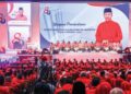 MOHAMAD Hasan pada Konvensyen 80 Tahun UMNO, semalam.