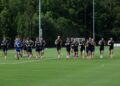 PASUKAN Scotland menjalani latihan menjelang aksi aksi pembukaan Kumpulan C menentang Haiti-AFP