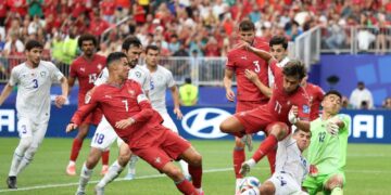 CRISTIANO Ronaldo membuktikan dirinya masih memiliki penyudah tajam apabila meledak dua gol ketika Portugal menewaskan Uzbekistan 5-0, sebentar tadi.-AFP